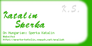 katalin sperka business card